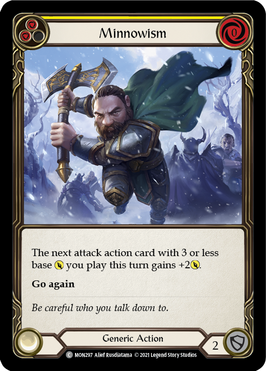 Minnowism (Yellow) [MON297-RF] 1st Edition Rainbow Foil | Good Games Adelaide SA