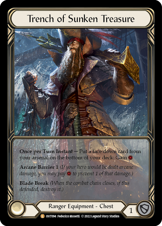 Trench of Sunken Treasure (Extended Art Cold Foil) [OUT094] (Outsiders)  Cold Foil | Good Games Adelaide SA