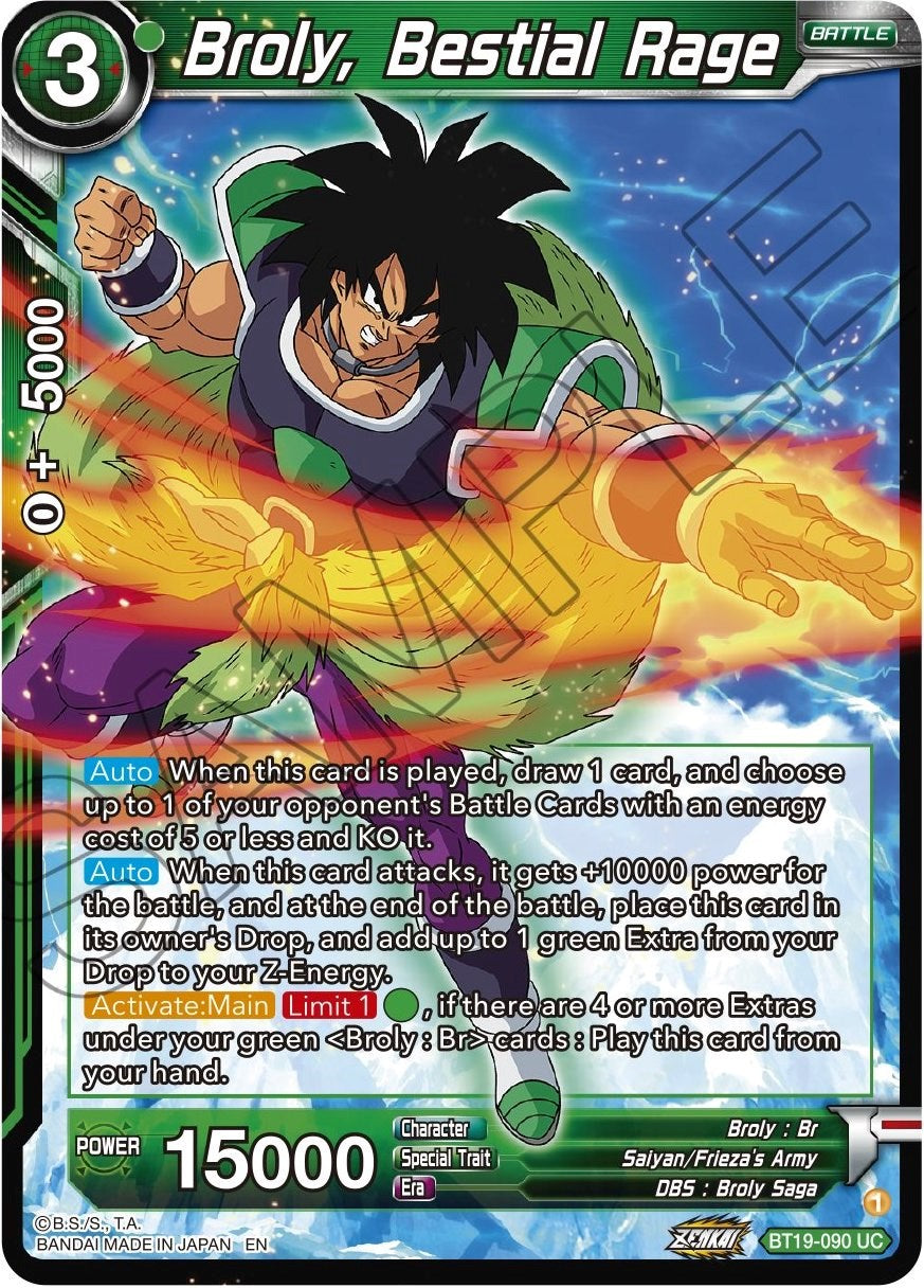 Broly, Bestial Rage (BT19-090) [Fighter's Ambition] | Good Games Adelaide SA