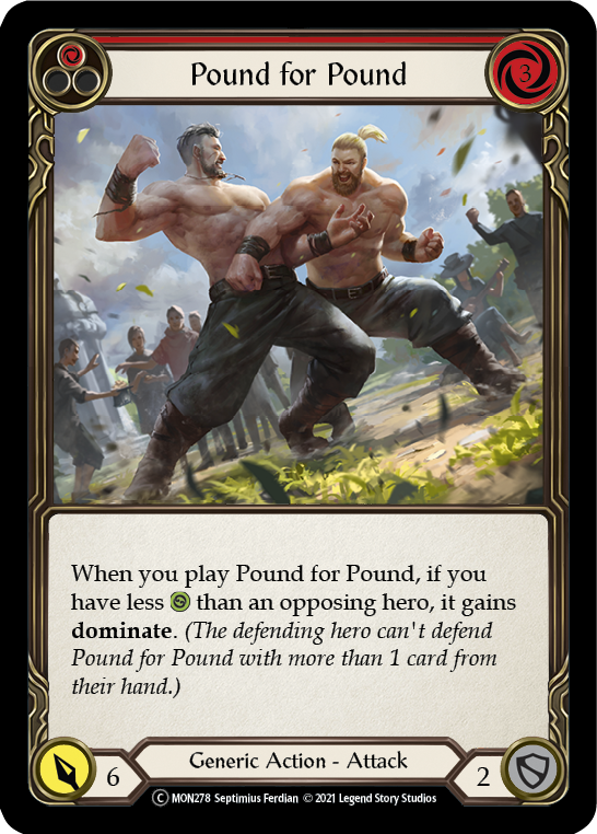 Pound for Pound (Red) [U-MON278-RF] Unlimited Rainbow Foil | Good Games Adelaide SA
