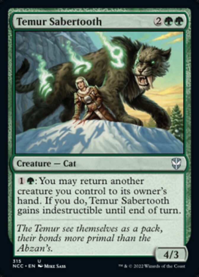 Temur Sabertooth [Streets of New Capenna Commander] | Good Games Adelaide SA