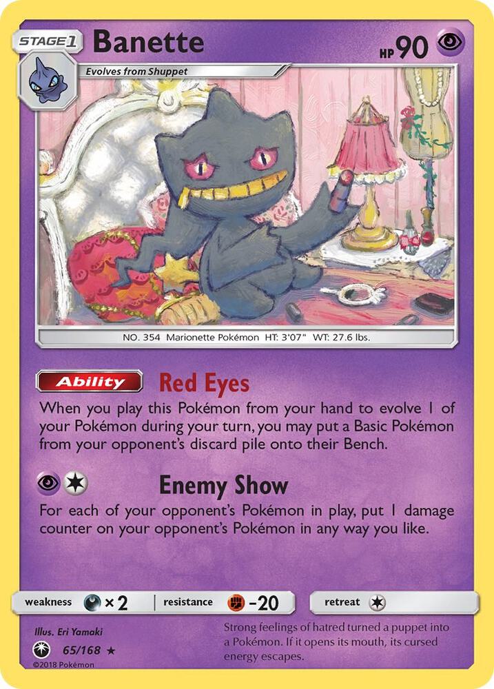 Banette 65/168 (SM - Celestial Storm)  | Good Games Adelaide SA