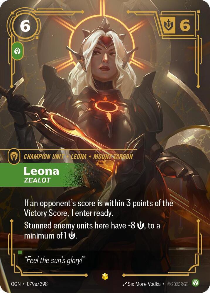 Leona - Zealot 79a/298 (Origins)  - Foil | Good Games Adelaide SA