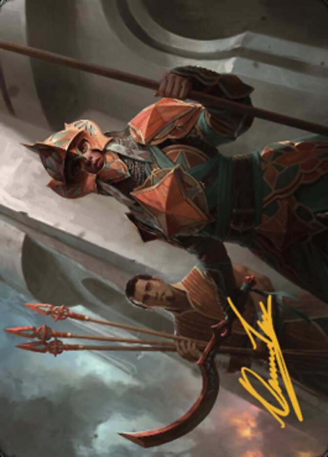 Siege Veteran Art Card (Gold-Stamped Signature) [The Brothers' War Art Series] | Good Games Adelaide SA