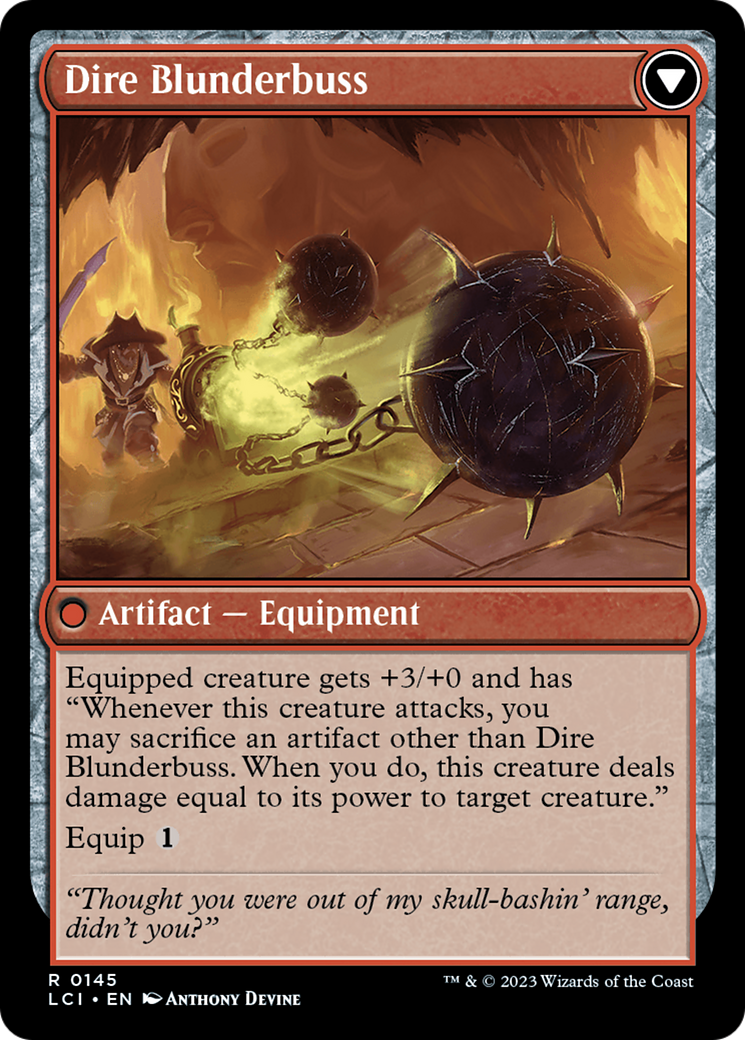 Dire Flail // Dire Blunderbuss [The Lost Caverns of Ixalan Prerelease Cards] | Good Games Adelaide SA