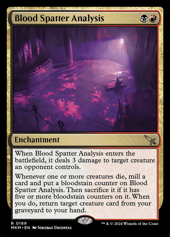 Blood Spatter Analysis 189 (Murders at Karlov Manor)  - Foil | Good Games Adelaide SA