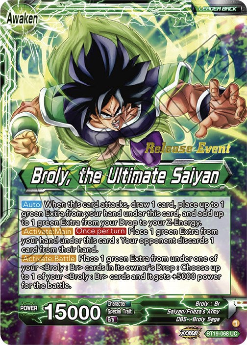 Broly // Broly, the Ultimate Saiyan (Fighter's Ambition Holiday Pack) (BT19-068) [Tournament Promotion Cards] | Good Games Adelaide SA