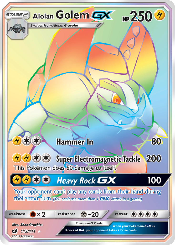 Alolan Golem GX (113/111) [Sun & Moon: Crimson Invasion] | Good Games Adelaide SA