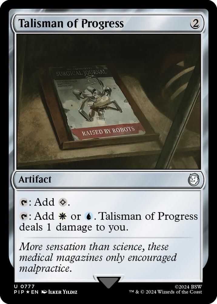 Talisman of Progress 777 (Universes Beyond: Fallout)  - Foil | Good Games Adelaide SA
