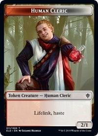 Human Cleric // Food (17) Double-sided Token [Throne of Eldraine Tokens] | Good Games Adelaide SA