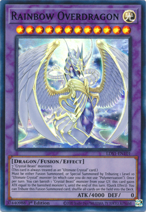Rainbow Overdragon (Blue) [LDS1-EN101] Ultra Rare | Good Games Adelaide SA