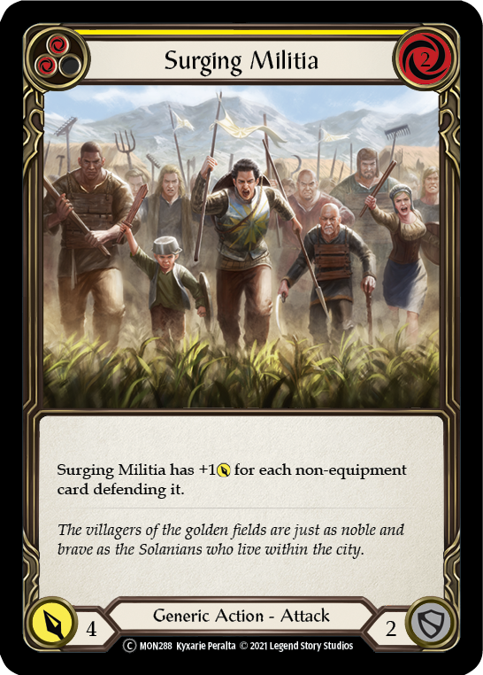 Surging Militia (Yellow) [U-MON288] Unlimited Normal | Good Games Adelaide SA