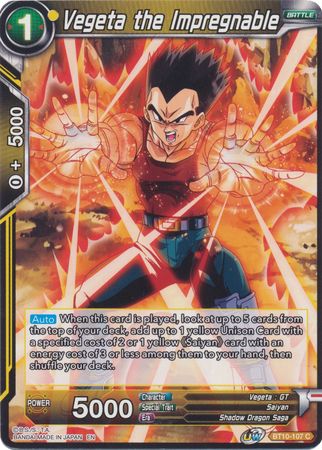 Vegeta the Impregnable (BT10-107) [Rise of the Unison Warrior 2nd Edition] | Good Games Adelaide SA