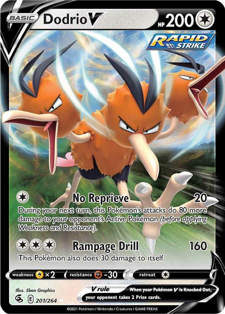 Dodrio V 201/264 (SWSH08: Fusion Strike)  - Holofoil | Good Games Adelaide SA