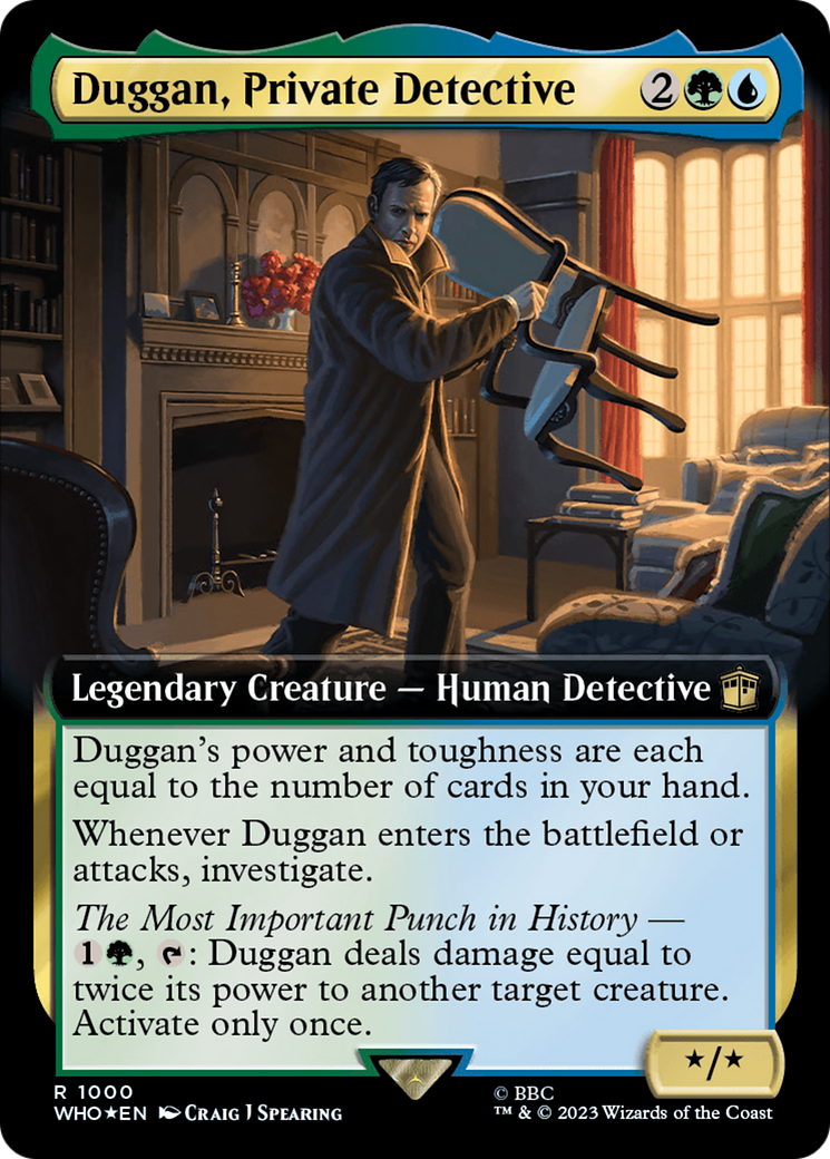 Duggan, Private Detective (Extended Art) (Surge Foil) [Doctor Who] | Good Games Adelaide SA