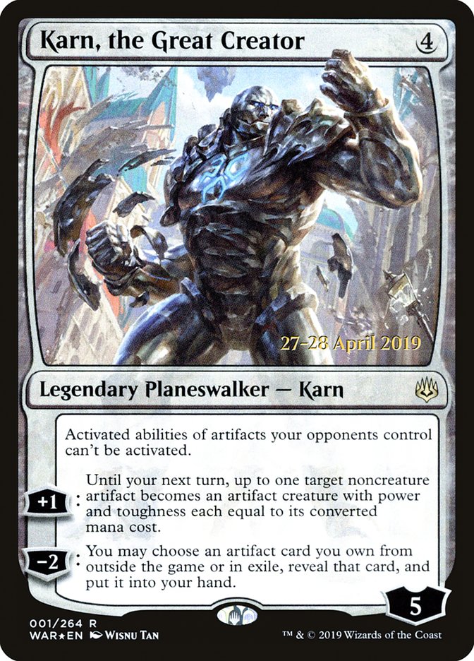Karn, the Great Creator  [War of the Spark Prerelease Promos] | Good Games Adelaide SA