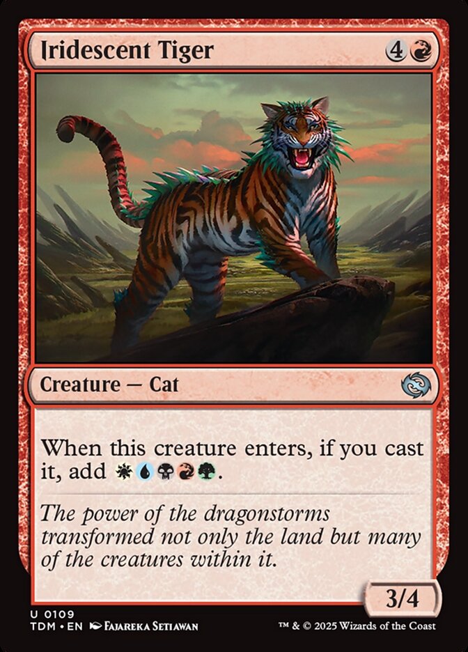 Iridescent Tiger 109 (Tarkir: Dragonstorm)  - Foil | Good Games Adelaide SA