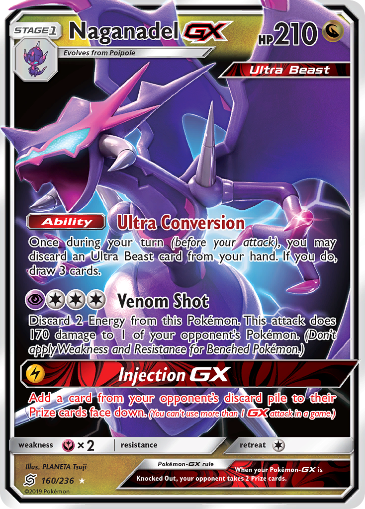 Naganadel GX (160/236) [Sun & Moon: Unified Minds] | Good Games Adelaide SA