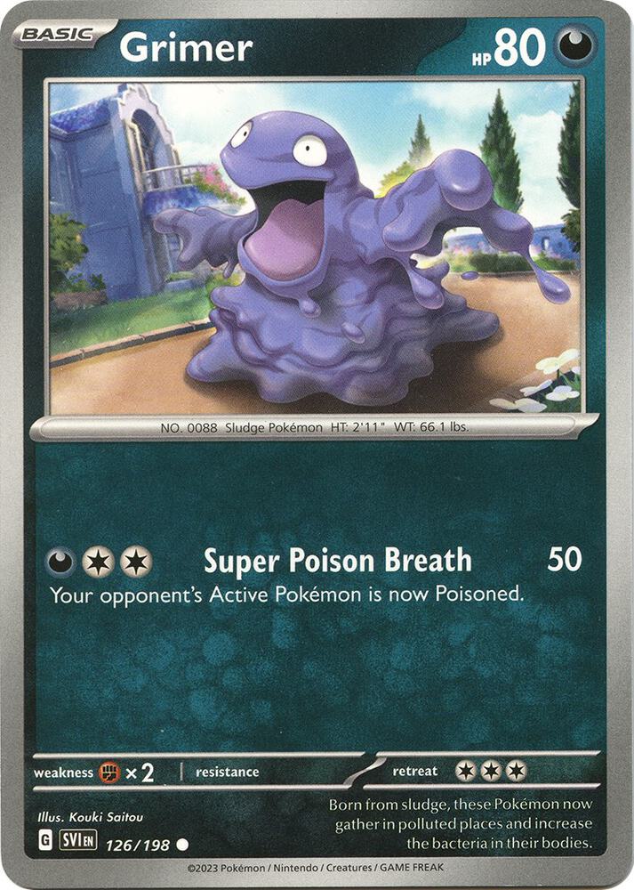 Grimer 126/198 (SV01: Scarlet & Violet Base Set)  | Good Games Adelaide SA