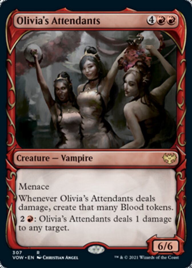Olivia's Attendants (Showcase Fang Frame) [Innistrad: Crimson Vow] | Good Games Adelaide SA