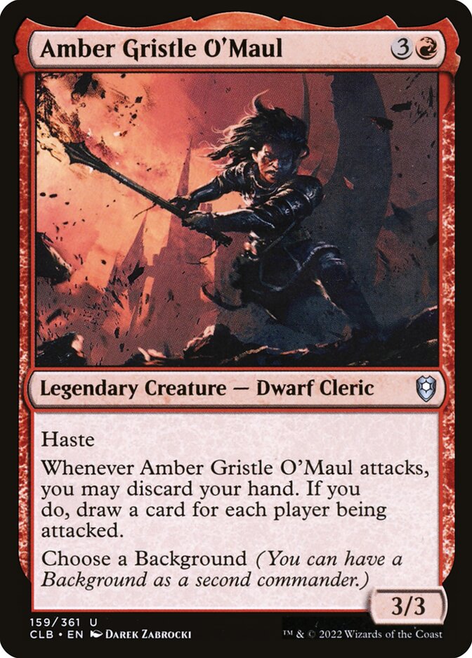 Amber Gristle O'Maul 159 (Commander Legends: Battle for Baldur's Gate)  | Good Games Adelaide SA