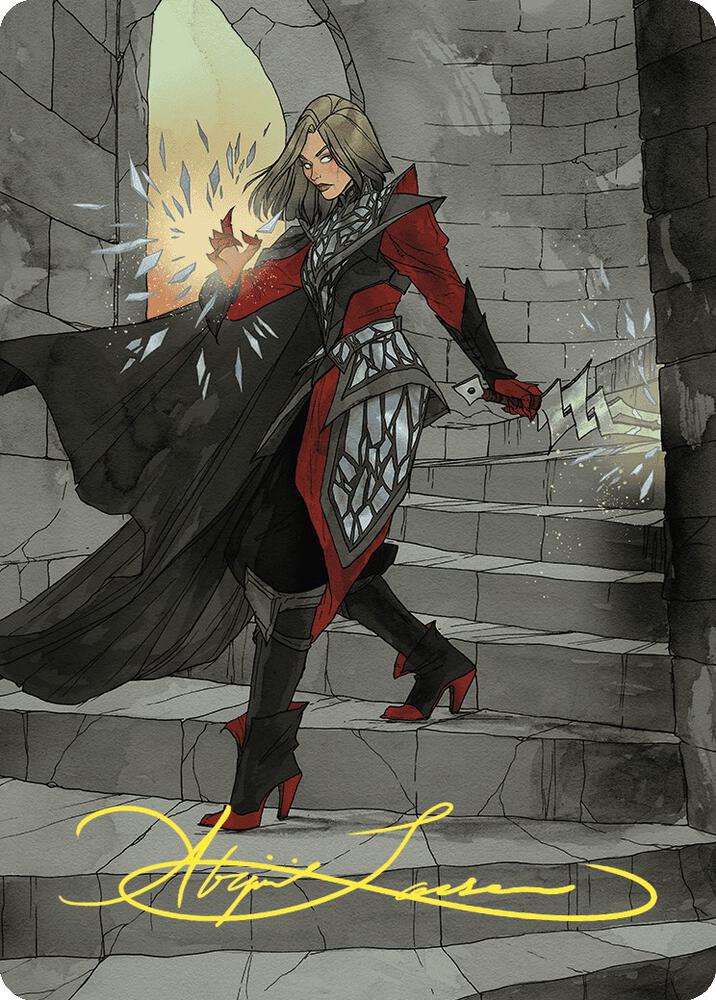 Rowan Scion of War Art Card 59 81 Gold Stamped Signature 59 (Art Series: Wilds of Eldraine)  | Good Games Adelaide SA