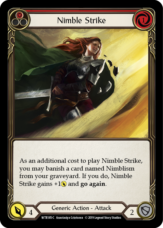 Nimble Strike (Red) [WTR185-C] Alpha Print Rainbow Foil | Good Games Adelaide SA