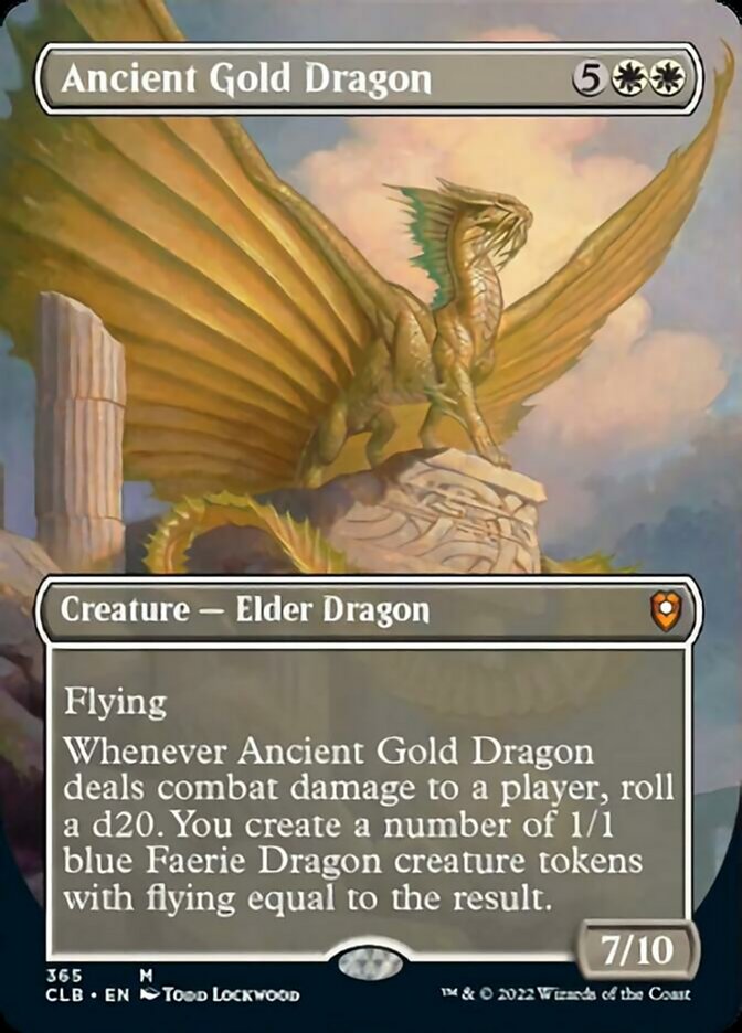 Ancient Gold Dragon (Borderless Alternate Art) [Commander Legends: Battle for Baldur's Gate] | Good Games Adelaide SA