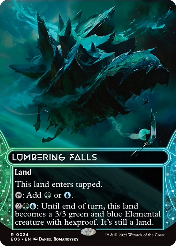 Lumbering Falls (0024) (Borderless) [Edge of Eternities: Stellar Sights] | Good Games Adelaide SA