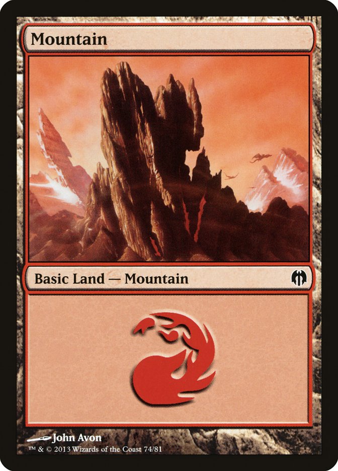 Mountain (74) [Duel Decks: Heroes vs. Monsters] | Good Games Adelaide SA