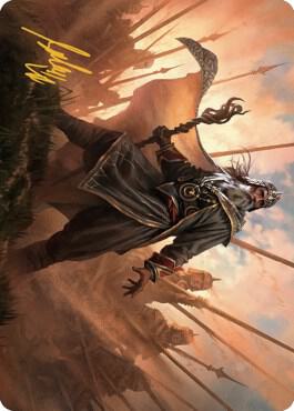 Hazezon Shaper of Sand Art Card Gold Stamped Signature 46 (Art Series: Dominaria United)  | Good Games Adelaide SA