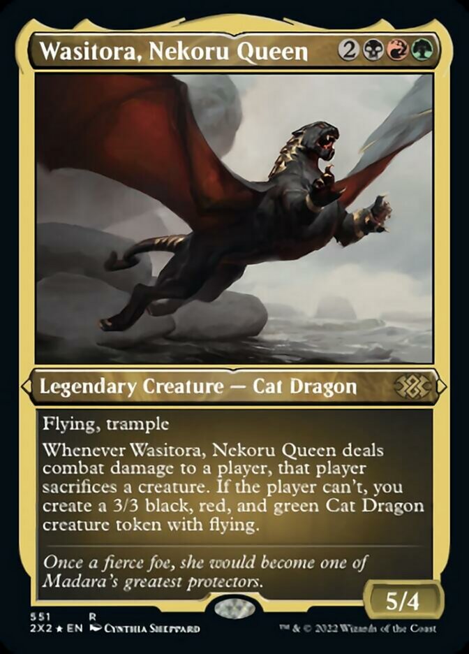 Wasitora, Nekoru Queen (Foil Etched) [Double Masters 2022] | Good Games Adelaide SA