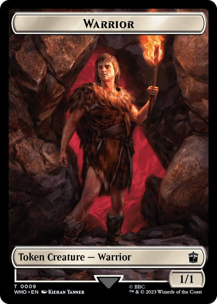 Warrior // Dinosaur Double-Sided Token [Doctor Who Tokens] | Good Games Adelaide SA
