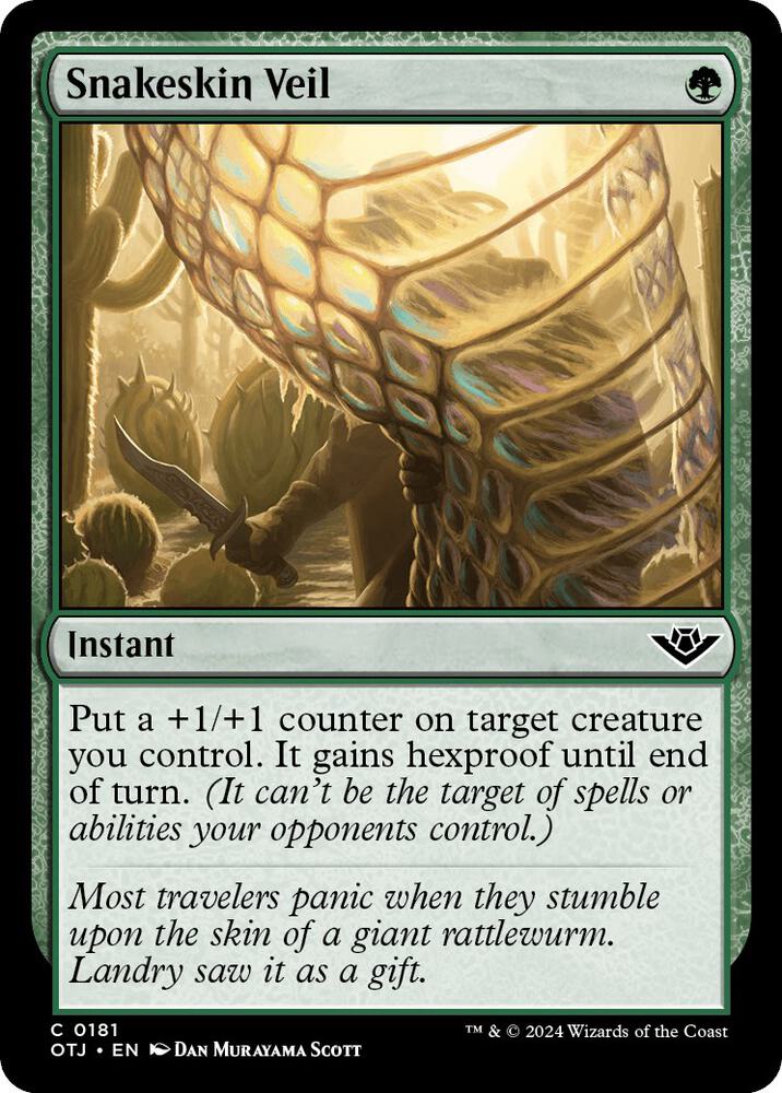 Snakeskin Veil 181 (Outlaws of Thunder Junction)  - Foil | Good Games Adelaide SA