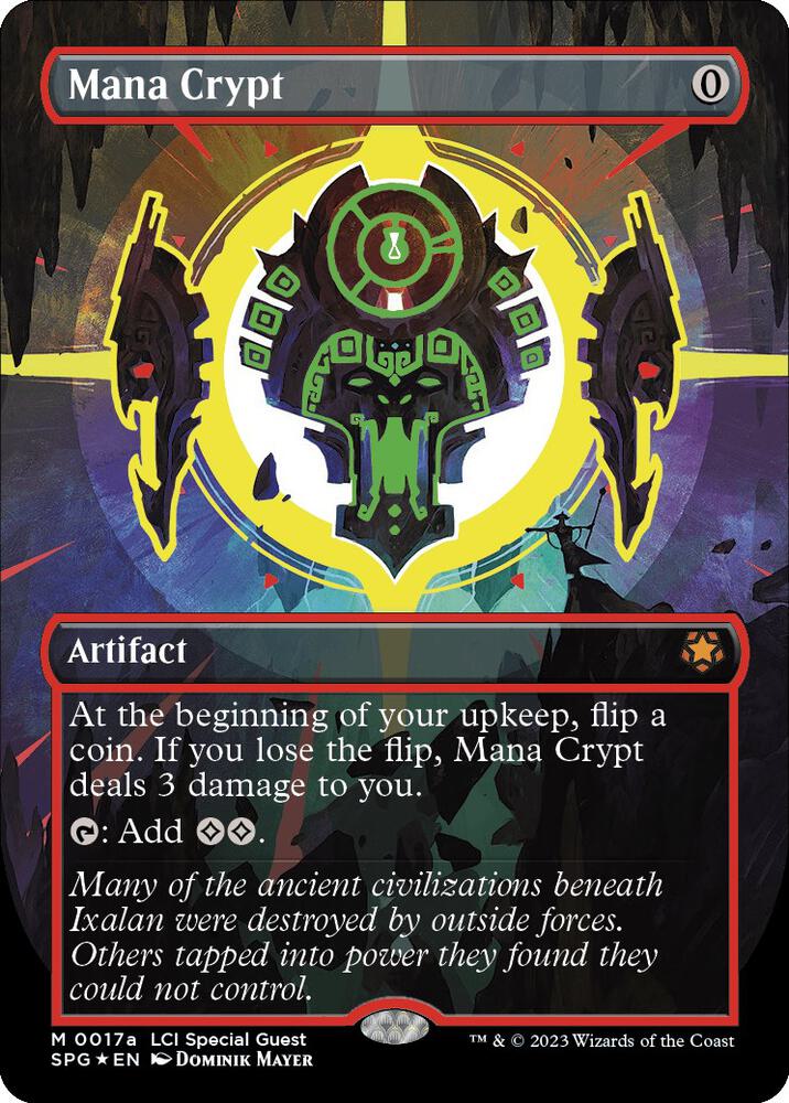 Mana Crypt (Three Colour) 17a (Special Guests)  - Borderless Neon Ink Foil | Good Games Adelaide SA
