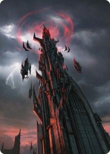 Barad dur Art Card 54 (Art Series: Universes Beyond: The Lord of the Rings: Tales of Middle-earth)  | Good Games Adelaide SA