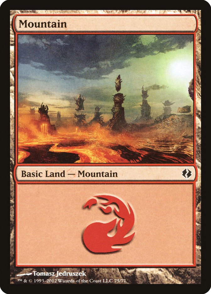 Mountain (75) [Duel Decks: Venser vs. Koth] | Good Games Adelaide SA
