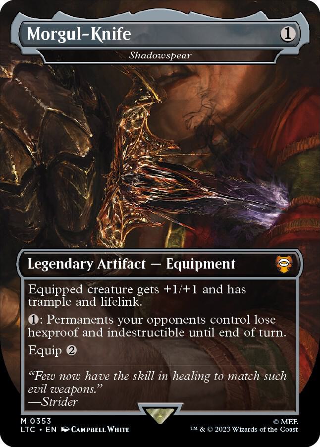 Morgul Knife Shadowspear 353 (Commander: The Lord of the Rings: Tales of Middle-earth)  - Borderless | Good Games Adelaide SA