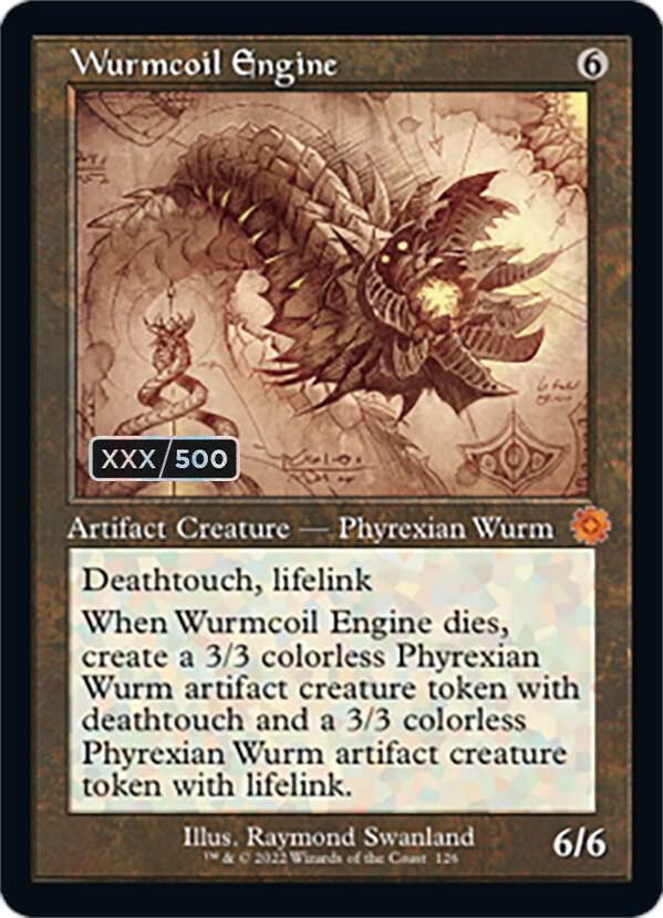Wurmcoil Engine Schematic Serial Numbered 126 (The Brothers' War: Retro Frame Artifacts)  - Foil | Good Games Adelaide SA