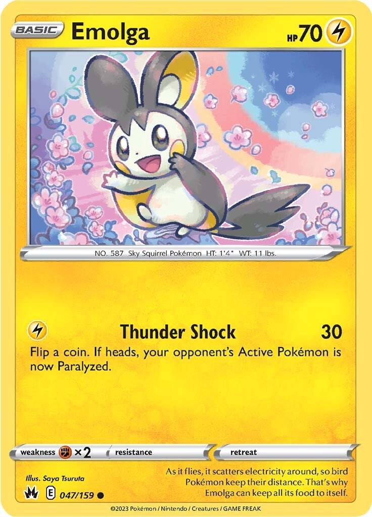 Emolga (047/159) [Sword & Shield: Crown Zenith] | Good Games Adelaide SA