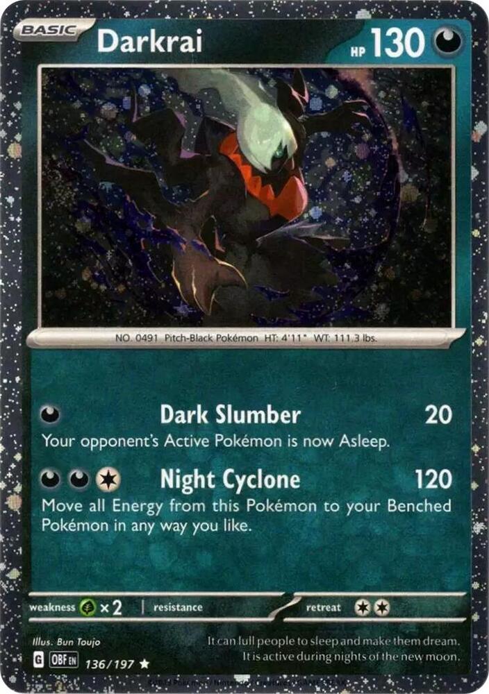 Darkrai 136/197 (Miscellaneous Cards & Products)  - Cosmo Holofoil | Good Games Adelaide SA