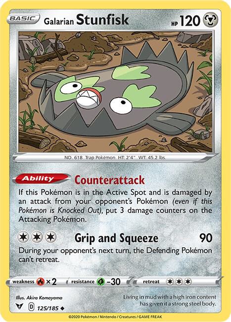 Galarian Stunfisk 125/185 (SWSH04: Vivid Voltage)  - Reverse Holofoil | Good Games Adelaide SA