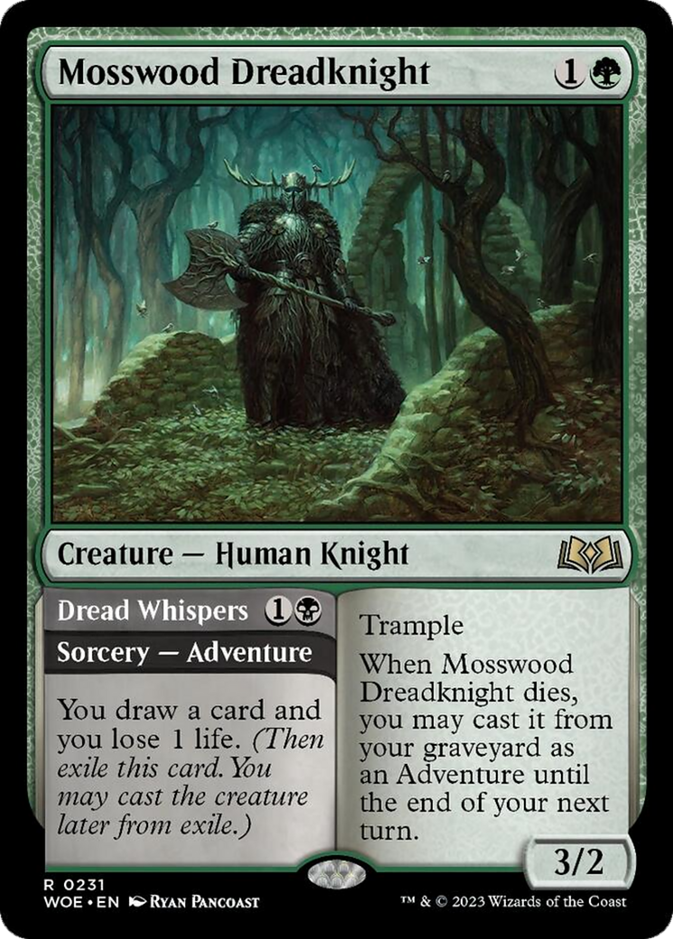 Mosswood Dreadknight // Dread Whispers [Wilds of Eldraine] | Good Games Adelaide SA