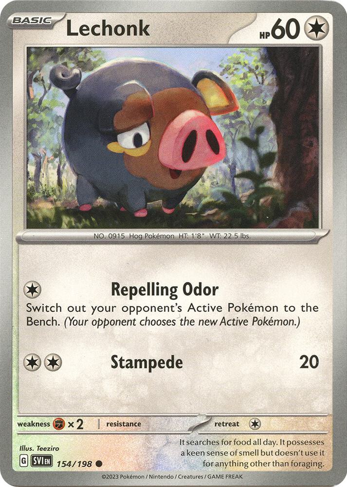 Lechonk 154/198 (SV01: Scarlet & Violet Base Set)  | Good Games Adelaide SA