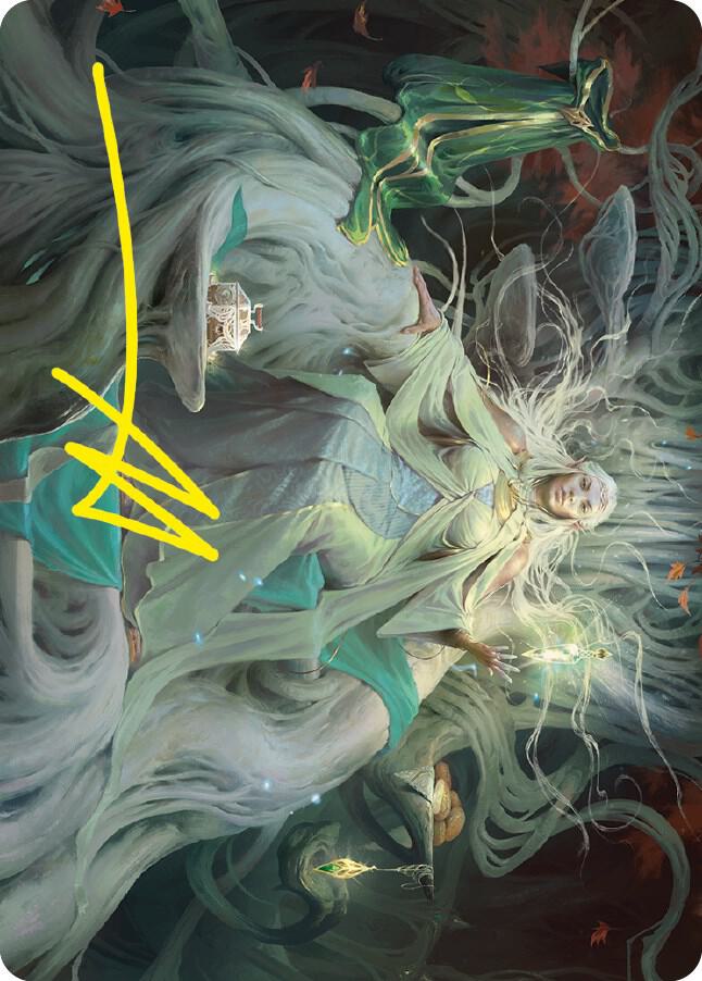 Galadriel Gift Giver Art Card Gold Stamped Signature 35 (Art Series: Universes Beyond: The Lord of the Rings: Tales of Middle-earth)  | Good Games Adelaide SA