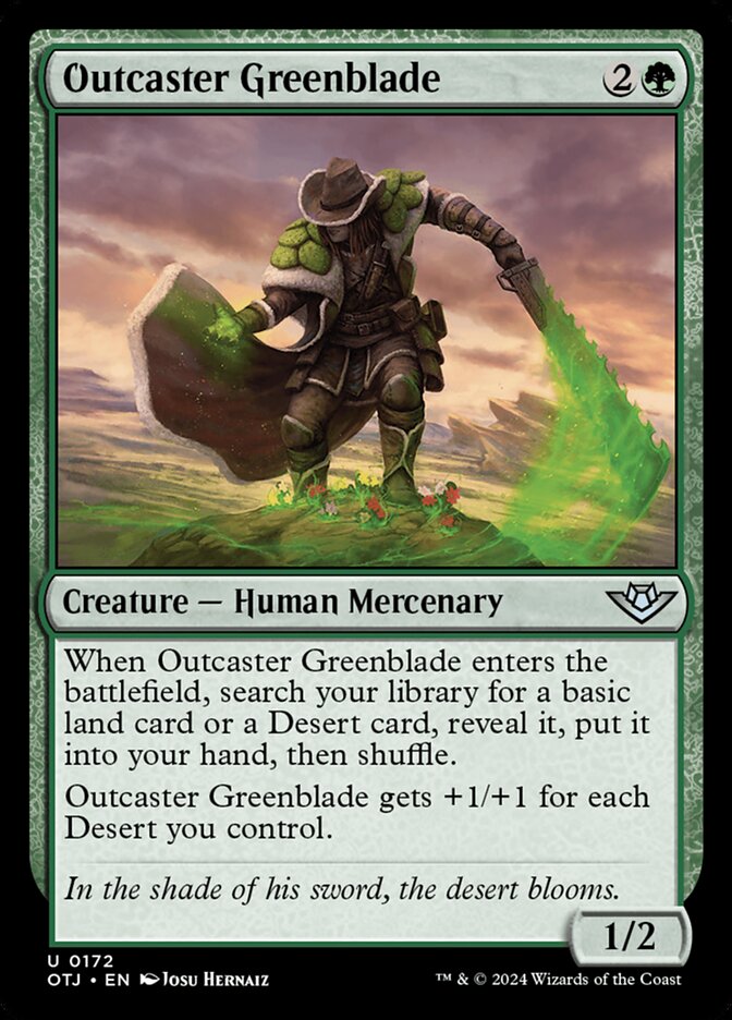 Outcaster Greenblade 172 (Outlaws of Thunder Junction)  | Good Games Adelaide SA