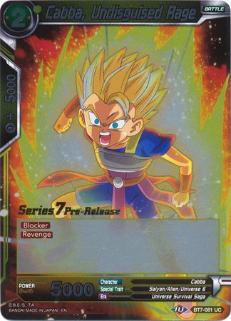 Cabba, Undisguised Rage (Assault of the Saiyans) [BT7-081_PR] | Good Games Adelaide SA