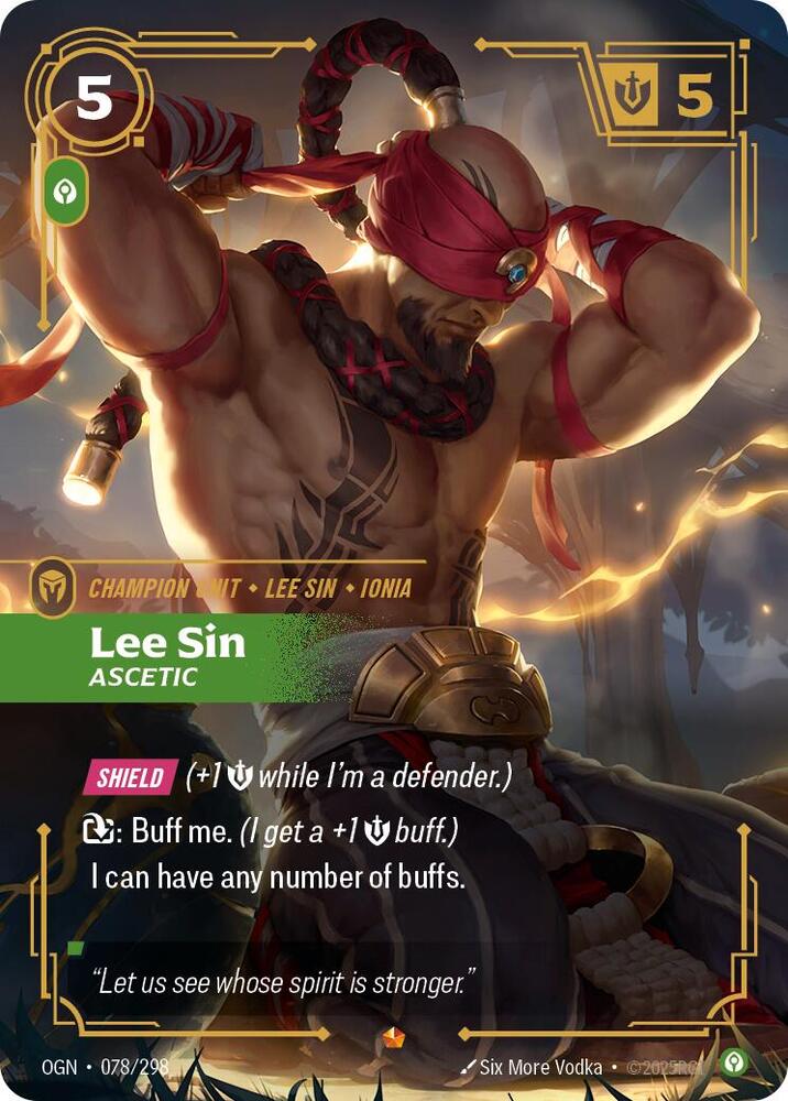Lee Sin - Ascetic 78/298 (Origins)  - Foil | Good Games Adelaide SA