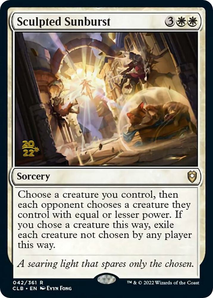 Sculpted Sunburst 42 (Prerelease Cards)  - Foil | Good Games Adelaide SA