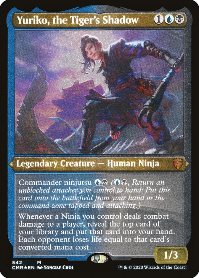 Yuriko, the Tiger's Shadow (Foil Etched) [Commander Legends] | Good Games Adelaide SA